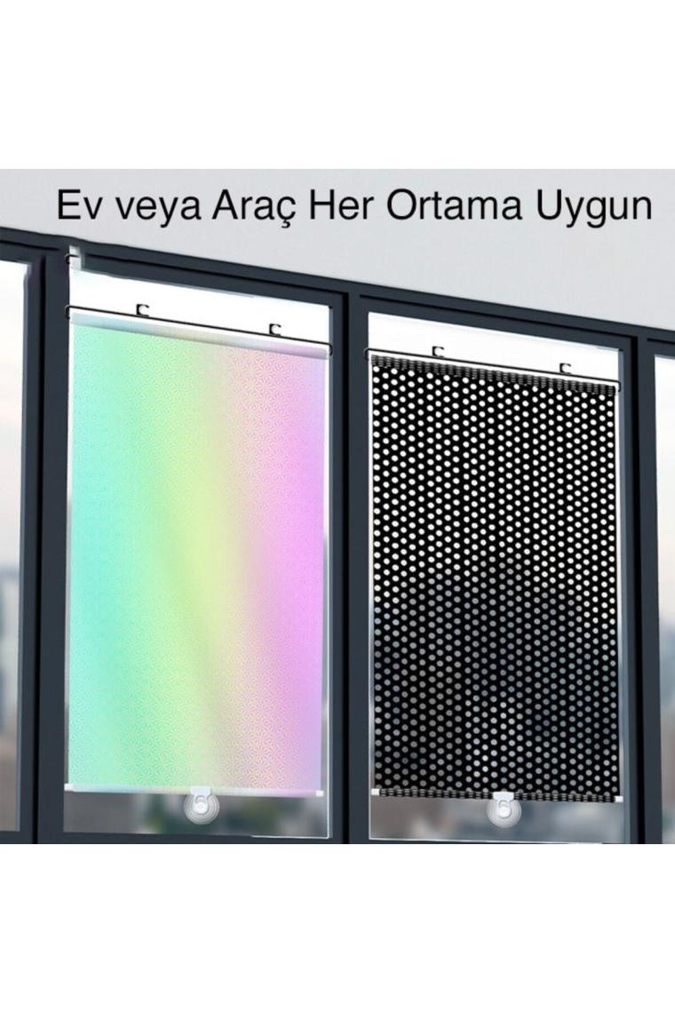 Araba Araç Içi Katlanabilir Araç Oto Ön Cam Güneşlik Branda 50x125cm Siyah