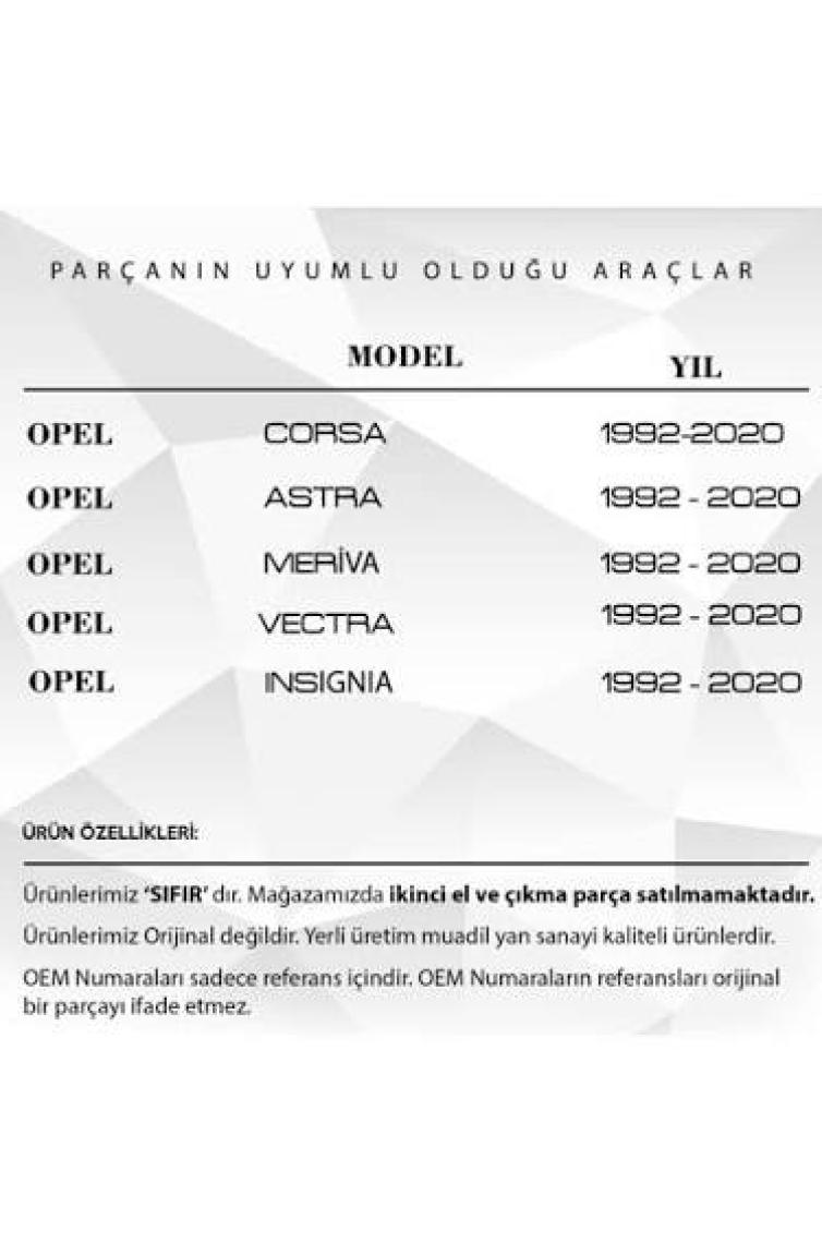 Alpha Auto Part 2 Adet Opel Corsa, Astra, Meriva, Vectra,  Insignia İçin Güneşlik Ayağı