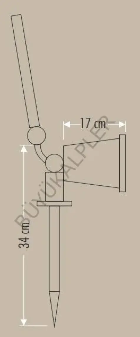 Cata Ct-7310 7W Solar Bahçe Armatürü Yeşil