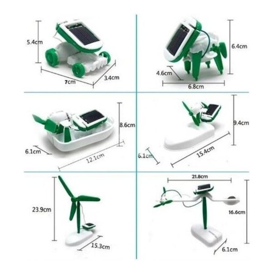 Go İthalat Güneş Enerjili Robot Oluşturma Seti Solar Kit (6 In 1)