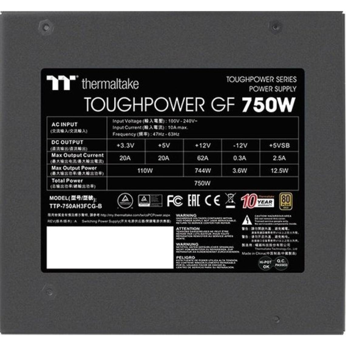 Thermaltake Toughpower GF PS-TPD-0750FNFAGE-2 750 W Power Supply
