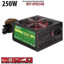 PowerBoost BST-ATX250R 250w, PPFC 12cm Kırmızı Fanlı ATX PSU (Retail Box)
