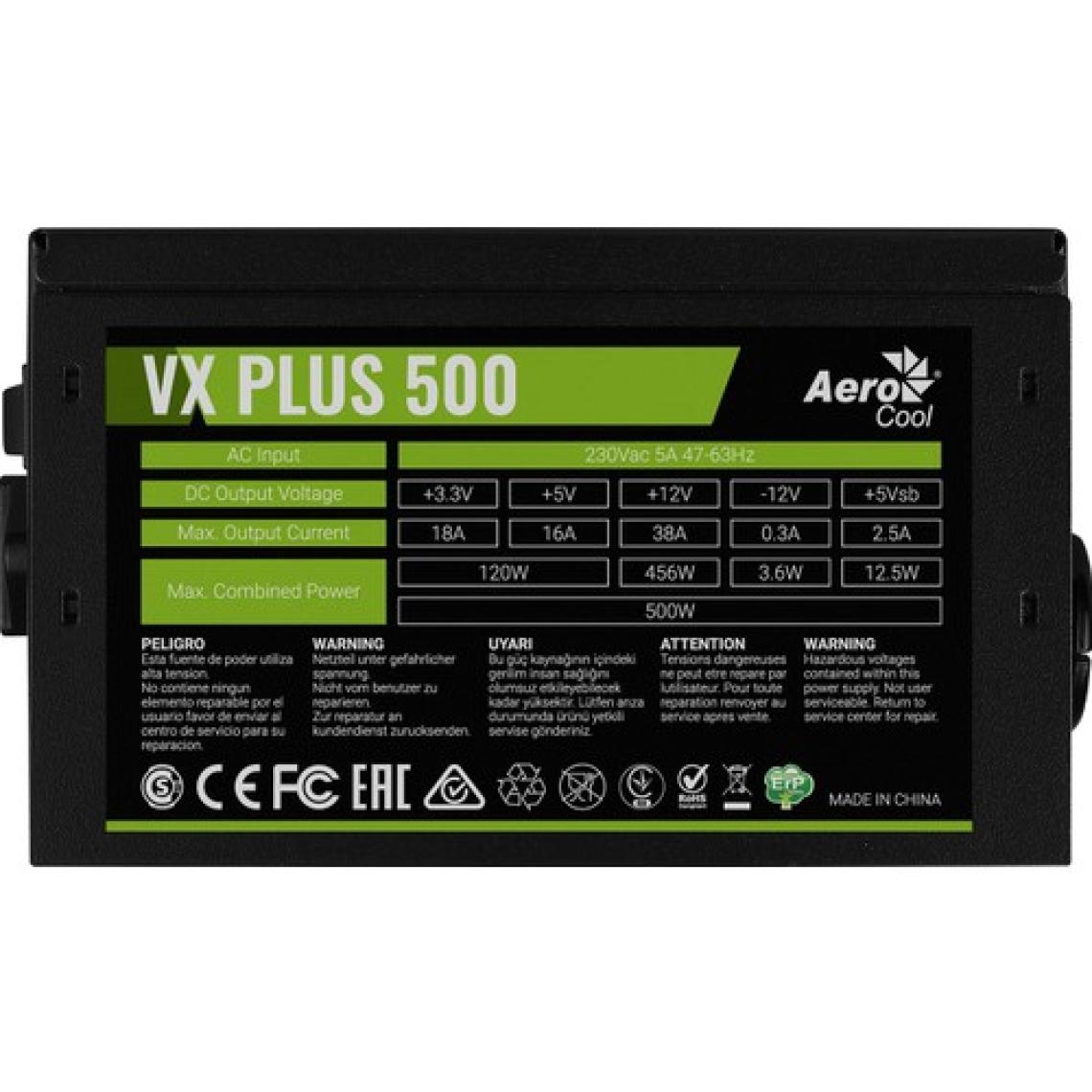 Aerocool VX Plus AE-VXP500 500 W Power Supply
