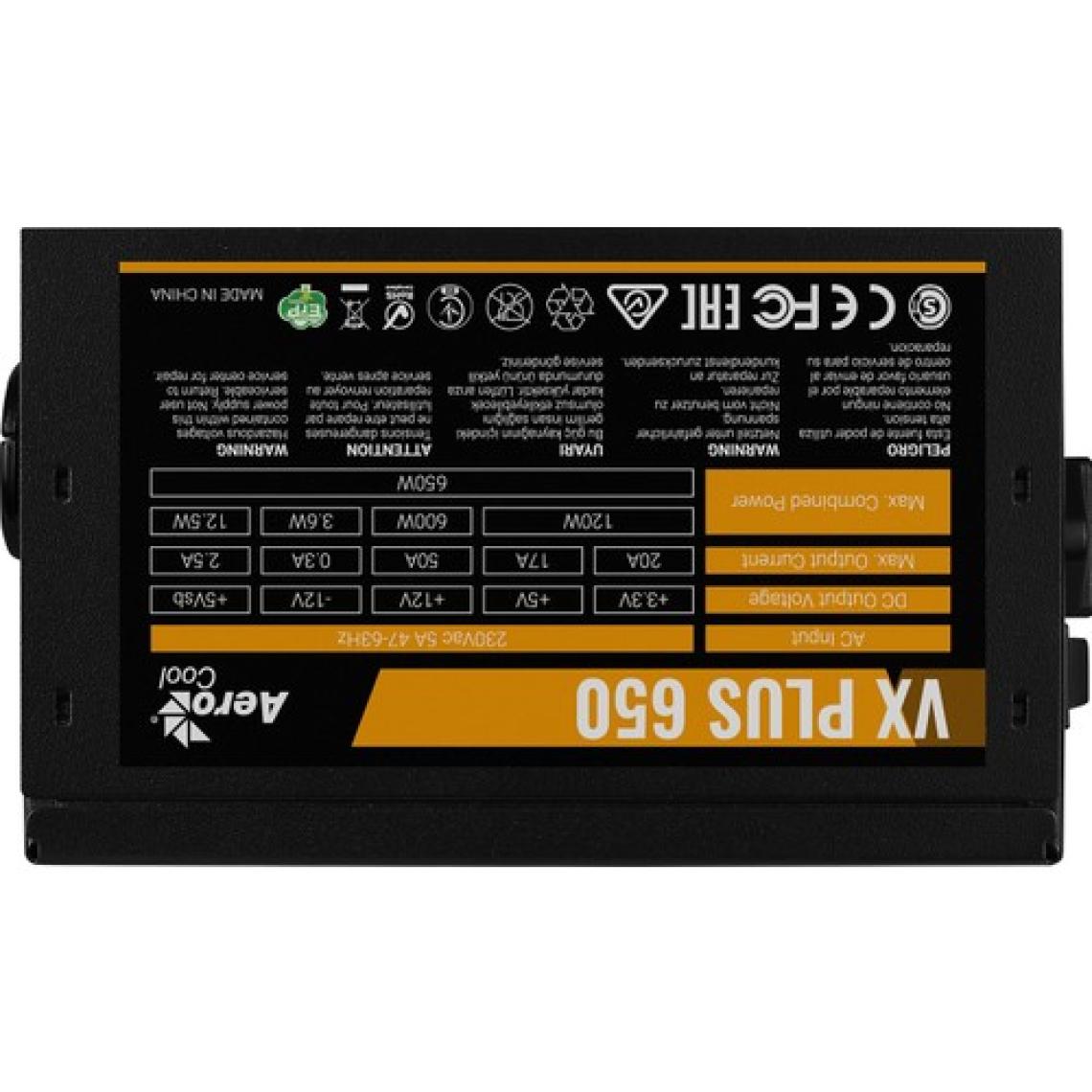 Aerocool VX Plus AE-VXP650 650 W Power Supply