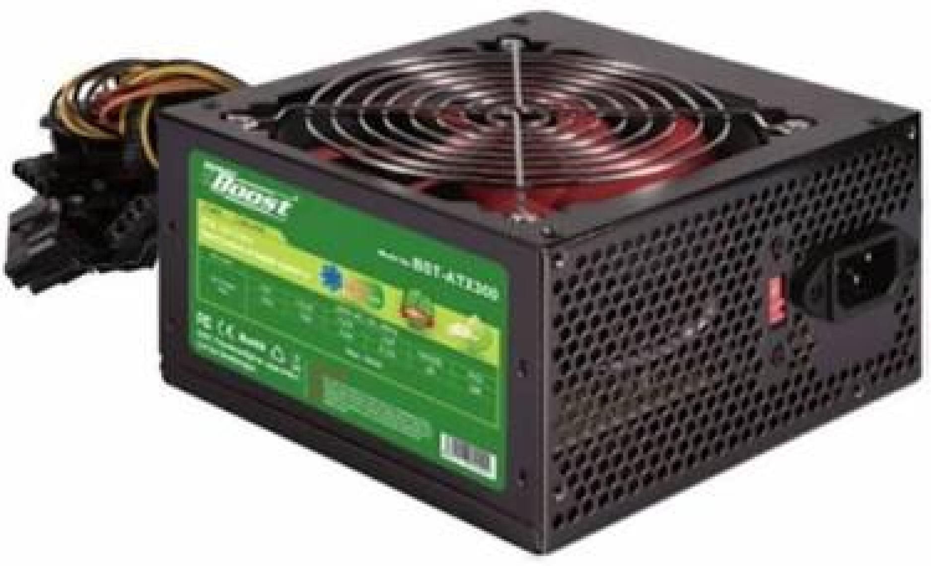 PowerBoost BST-ATX300R 300w, PPFC 12cm Kırmızı Fanlı ATX PSU (Retail Box) Güç Kaynağı