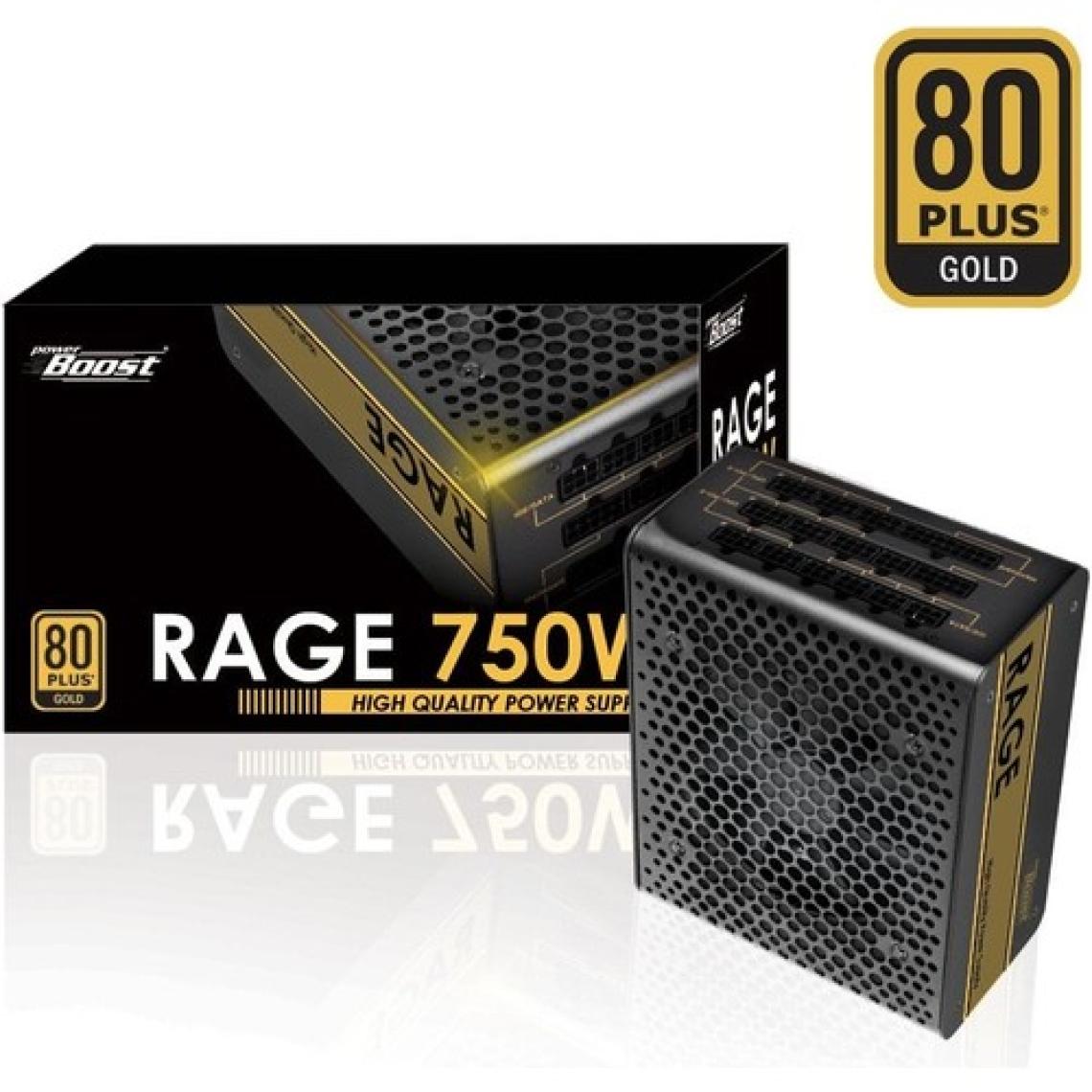 PowerBoost BST-ATX750G "RAGE" 750w 80+ GOLD Full Modüler 12cm Fanlı ATX Power Supply