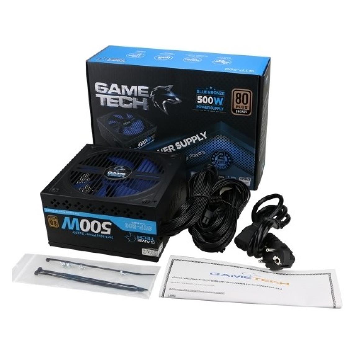 Gametech GTP-500V2 500W 80 Plus Bronze 14CM Fan Power Supply Pc Güç Kaynağı