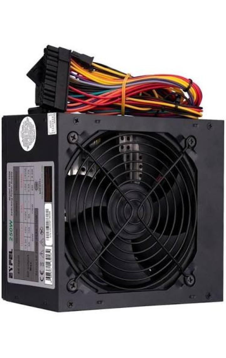 Eyfel Efs-2500 Real 200W Peak 250W 2 x Sata 12 cm Fanlı Güç Kaynağı