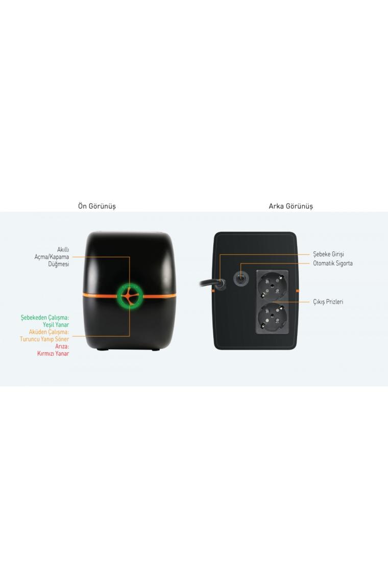 Tunçmatik Lite II TSK5208 1.000 VA Line Interactive Kesintisiz Güç Kaynağı