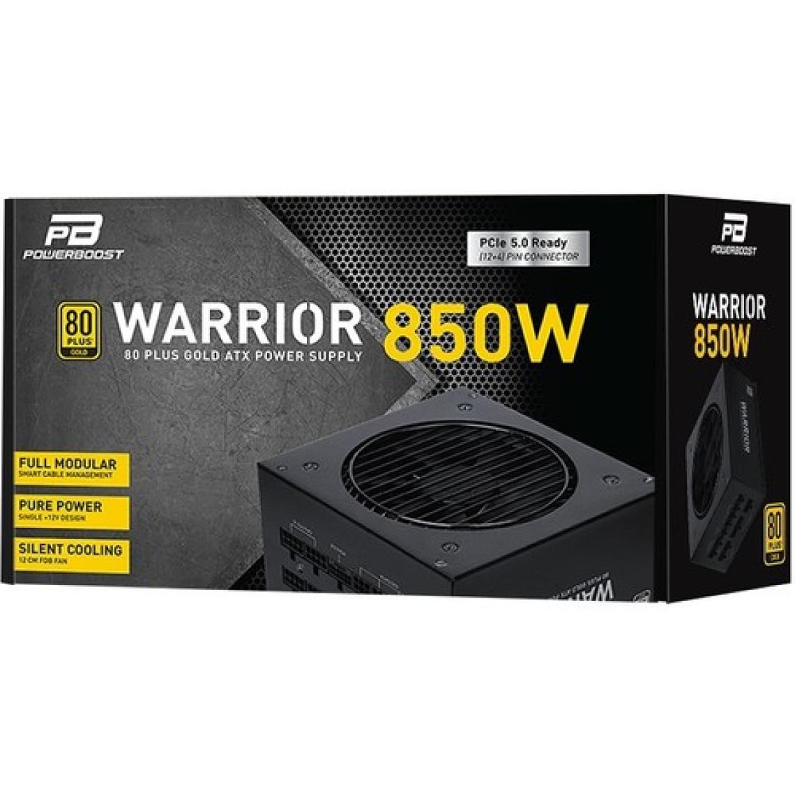 PowerBoost BST-ATX0850GF1 WARRIOR 850w 80+ GOLD PCI-E Gen 5.0 Full Modüler Fanlı ATX PSU