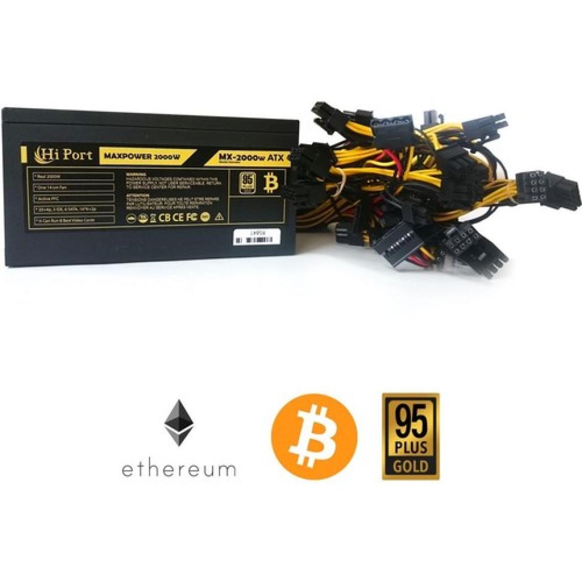 Hi Port Maxpower MX-2000W 95+ Gold 2000W Mining Güç Kaynağı