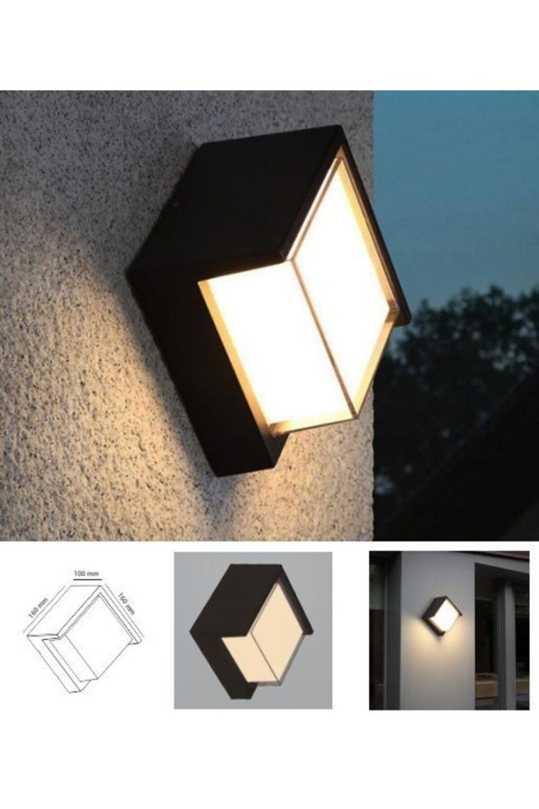 Full Reyon 12 Watt Gün Işığı Ledli Dış Mekan, Balkon, Bahçe, Duvar, Teras, Kamelya, Veranda Apliği, LED Armatür