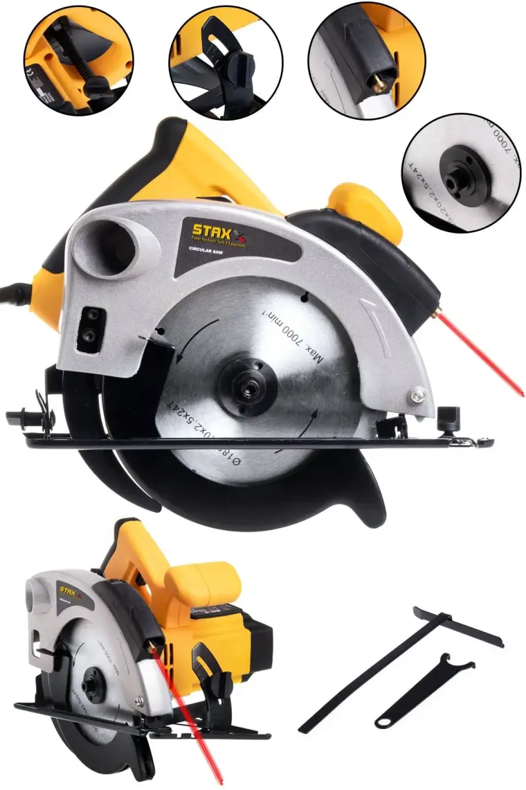 Stax Germany Technology 3700 Watt Fast Profesyonel Bakır Sargı Lazerli Açılı Kesim 185MM Daire Testere