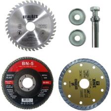 Depolife Mermer Granit Fayans 115MM Daire Disk Seti Matkap Aparatlı Taşla