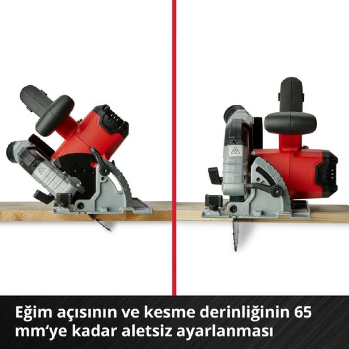 Einhell Professional Akülü Daire Testere TP-CS 18/190 Li BL-Solo Power X-Change (18 V, Ø190 mm Testere Bıçağı, Kömürsüz, 65 mm Kesim Derinliği, Aletsiz Ayar, Akü Dahil Değildir) - 4331210