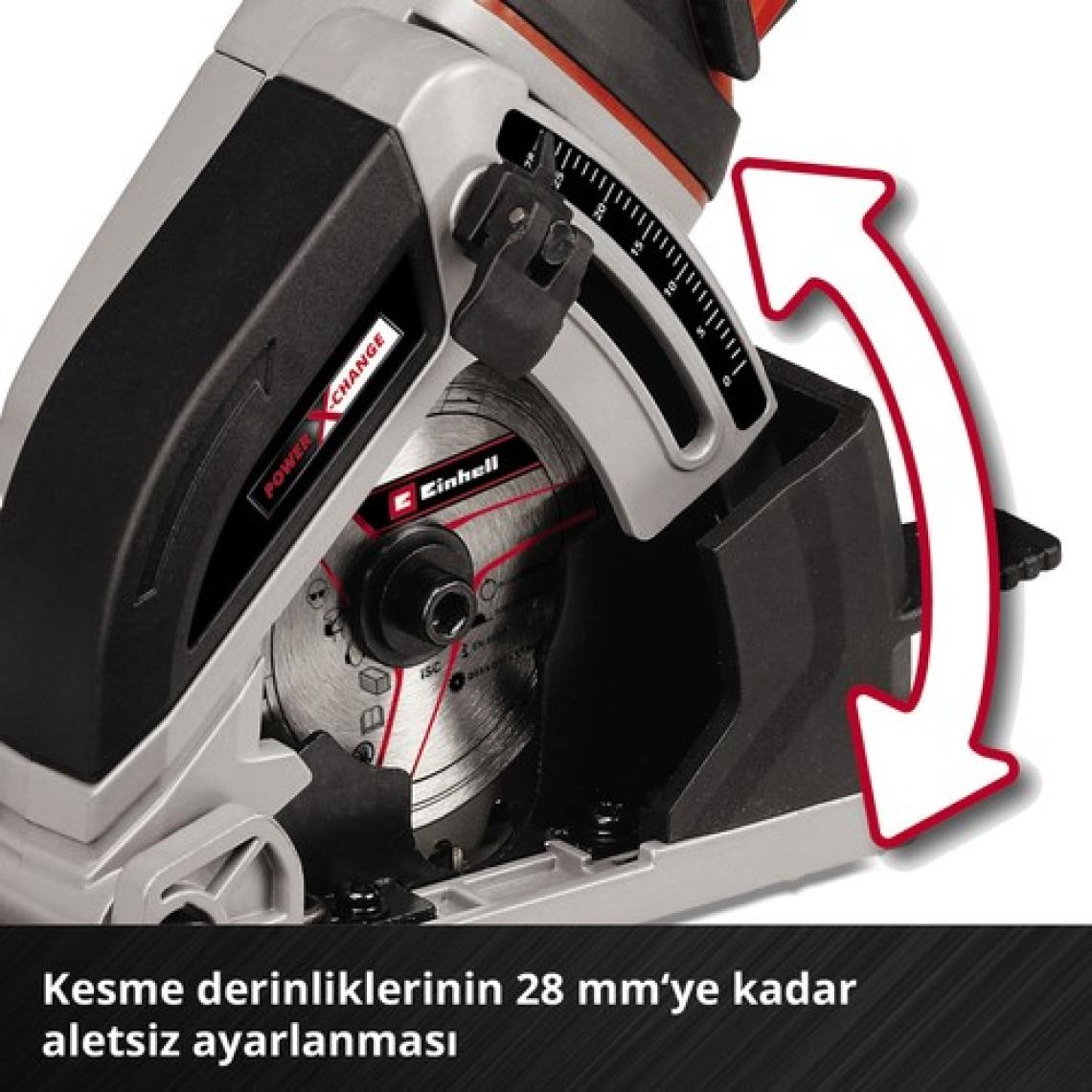 Einhell Akülü Mini Daire Testere TE-CS 18/89 Li - Solo Power X-Change (18V, Lityum-İyon, 28mm Kesme Derinliği, Ø89 mm Testere Bıçağı, Akü ve Şarj Cihazı Dahil Değildir) - 4331100