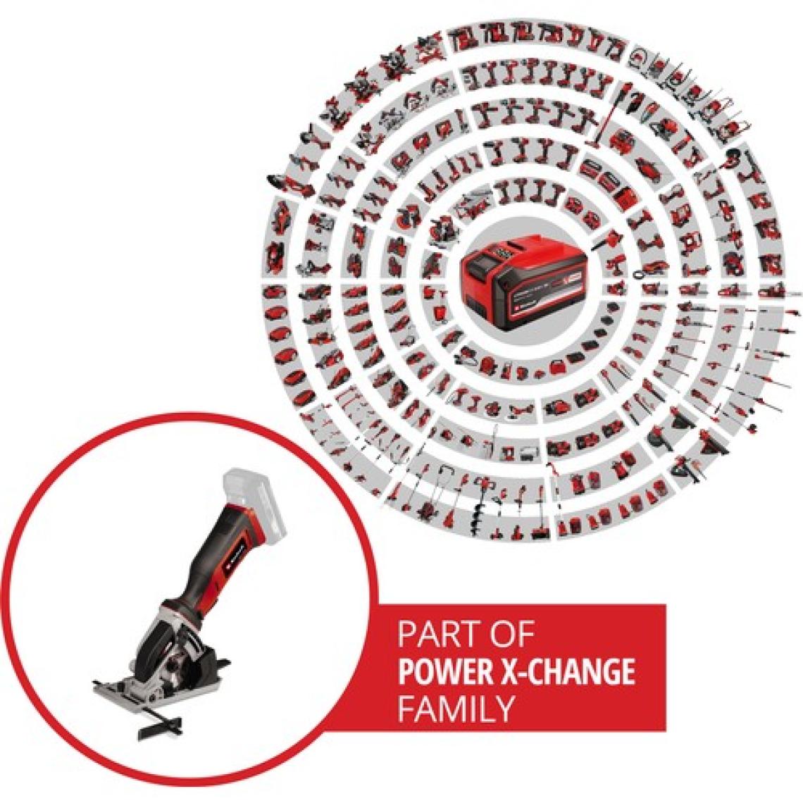 Einhell Akülü Mini Daire Testere TE-CS 18/89 Li - Solo Power X-Change (18V, Lityum-İyon, 28mm Kesme Derinliği, Ø89 mm Testere Bıçağı, Akü ve Şarj Cihazı Dahil Değildir) - 4331100