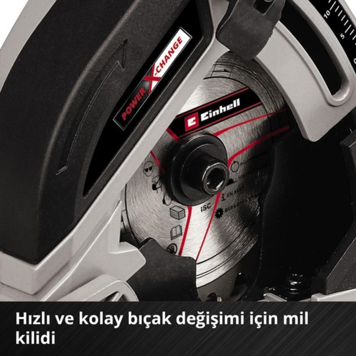 Einhell Akülü Mini Daire Testere TE-CS 18/89 Li - Solo Power X-Change (18V, Lityum-İyon, 28mm Kesme Derinliği, Ø89 mm Testere Bıçağı, Akü ve Şarj Cihazı Dahil Değildir) - 4331100