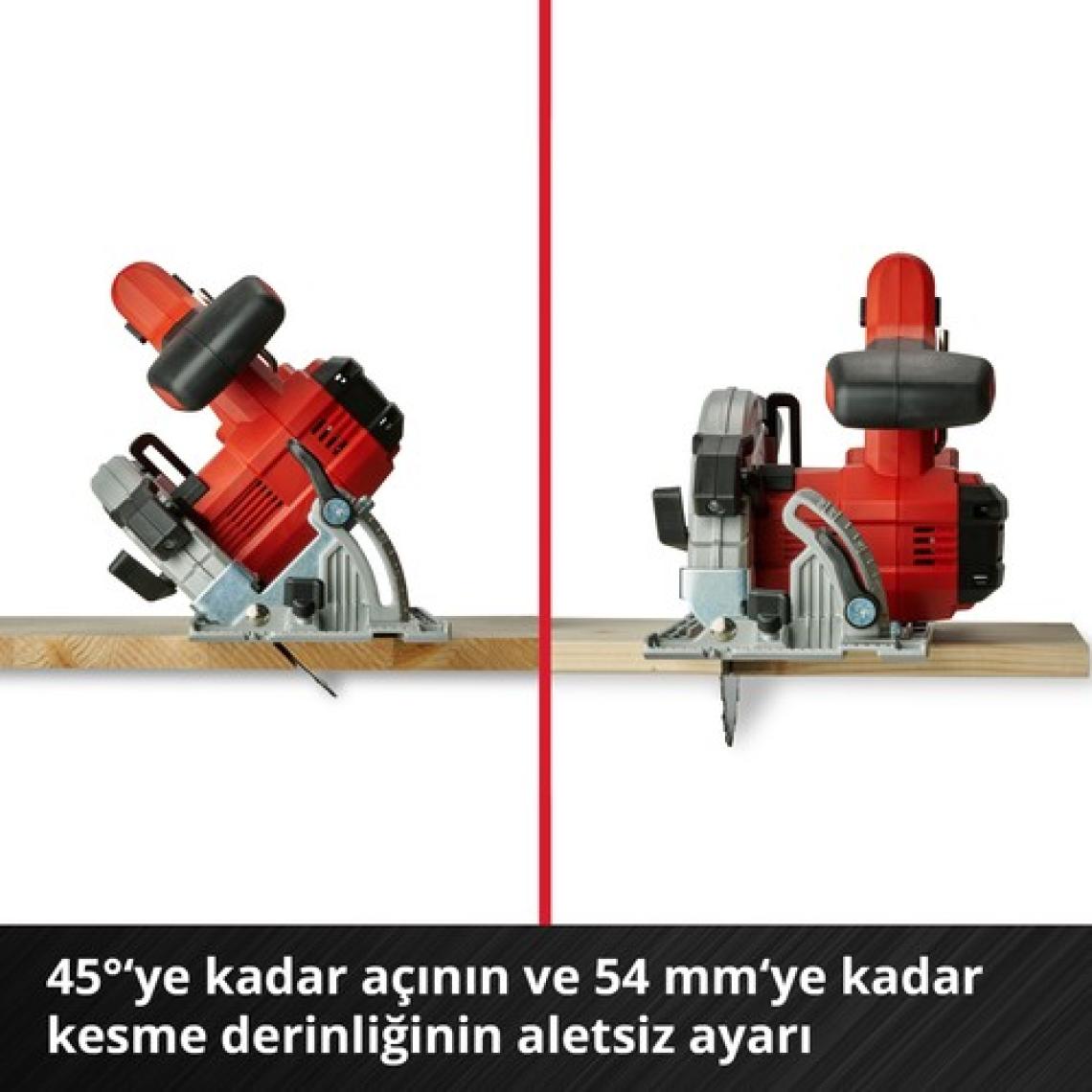 Einhell Akülü Daire Testere TE-CS 18/165-1 Li-Solo Power X-Change (18 V, Li-Ion, Ø165 x Ø20 mm Testere Bıçağı, Aletsiz Kesim Derinliği ve Açı Ayarı, Akü ve Şarj Cihazı Dahil Değildir) - 4331207