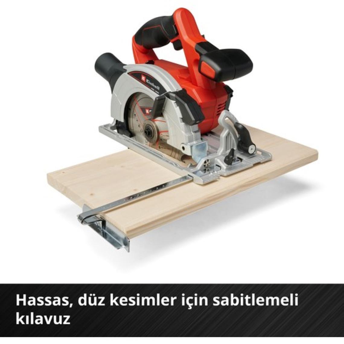 Einhell Akülü Daire Testere TE-CS 18/165-1 Li-Solo Power X-Change (18 V, Li-Ion, Ø165 x Ø20 mm Testere Bıçağı, Aletsiz Kesim Derinliği ve Açı Ayarı, Akü ve Şarj Cihazı Dahil Değildir) - 4331207