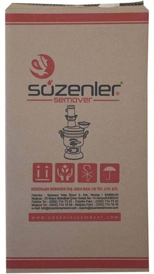 Sözenler 6 Litre Krom Kömürlü Semaver KS14-CEYHAN