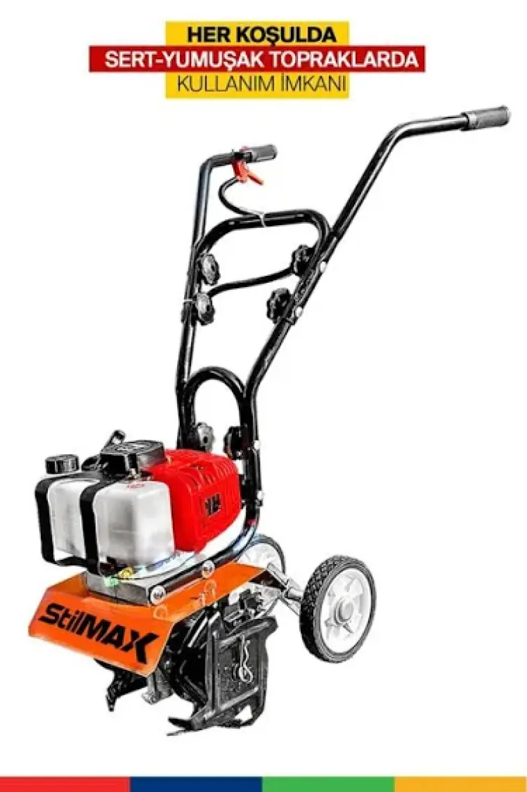 Stilmax Germany Type  Benzinli Özel Mini Çapa Makinası 4.2 Hp 63CC Özel Titanyum Seri 17 kg