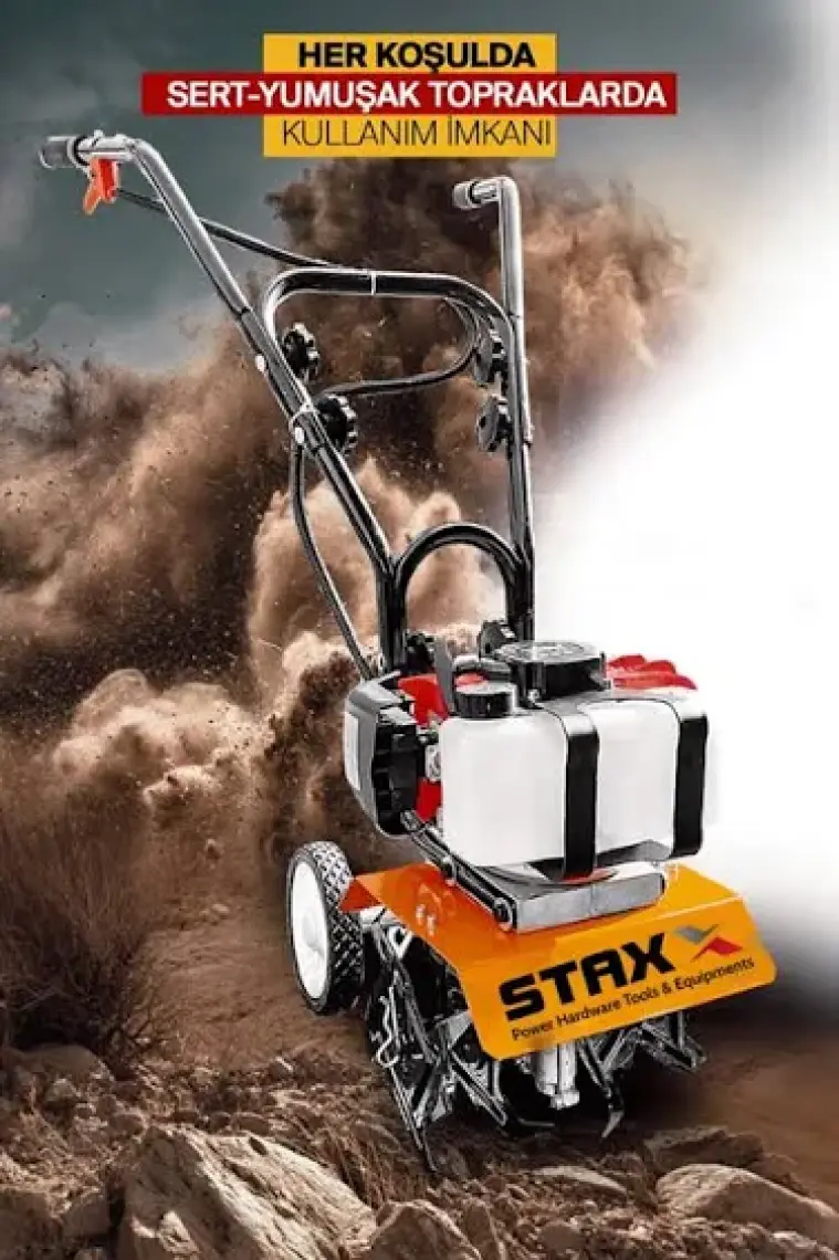 Staxx Power SX-6300 X-Turbo Benzinli Özel Mini Çapa Makinası 4.2 Hp 63CC Özel Titanyum Seri 17 kg