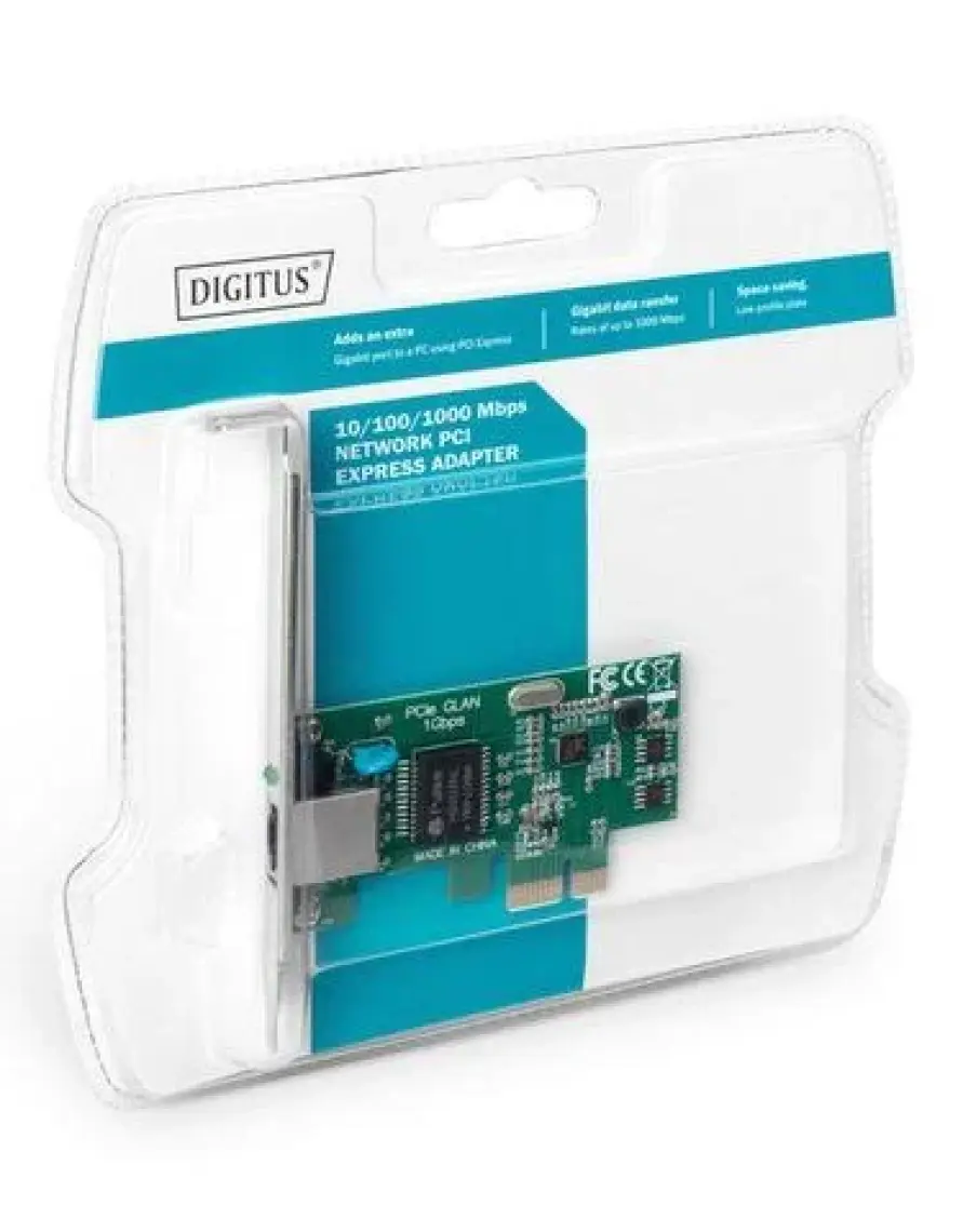 Digitus DN-10130-1 1 Port 10-100-1000 Mbps Gigabit PCI Express  32-bit, Realtek RTL8168E