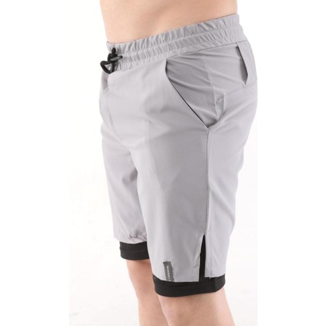 Ghassy Co. Ghassy Co Erkek Running Hızlı Kuruma Micropolyester Arka Fermuar Cepli ve Havlu Halkalı Antrenman Futbol Fitness Kısa Taytlı Şort
