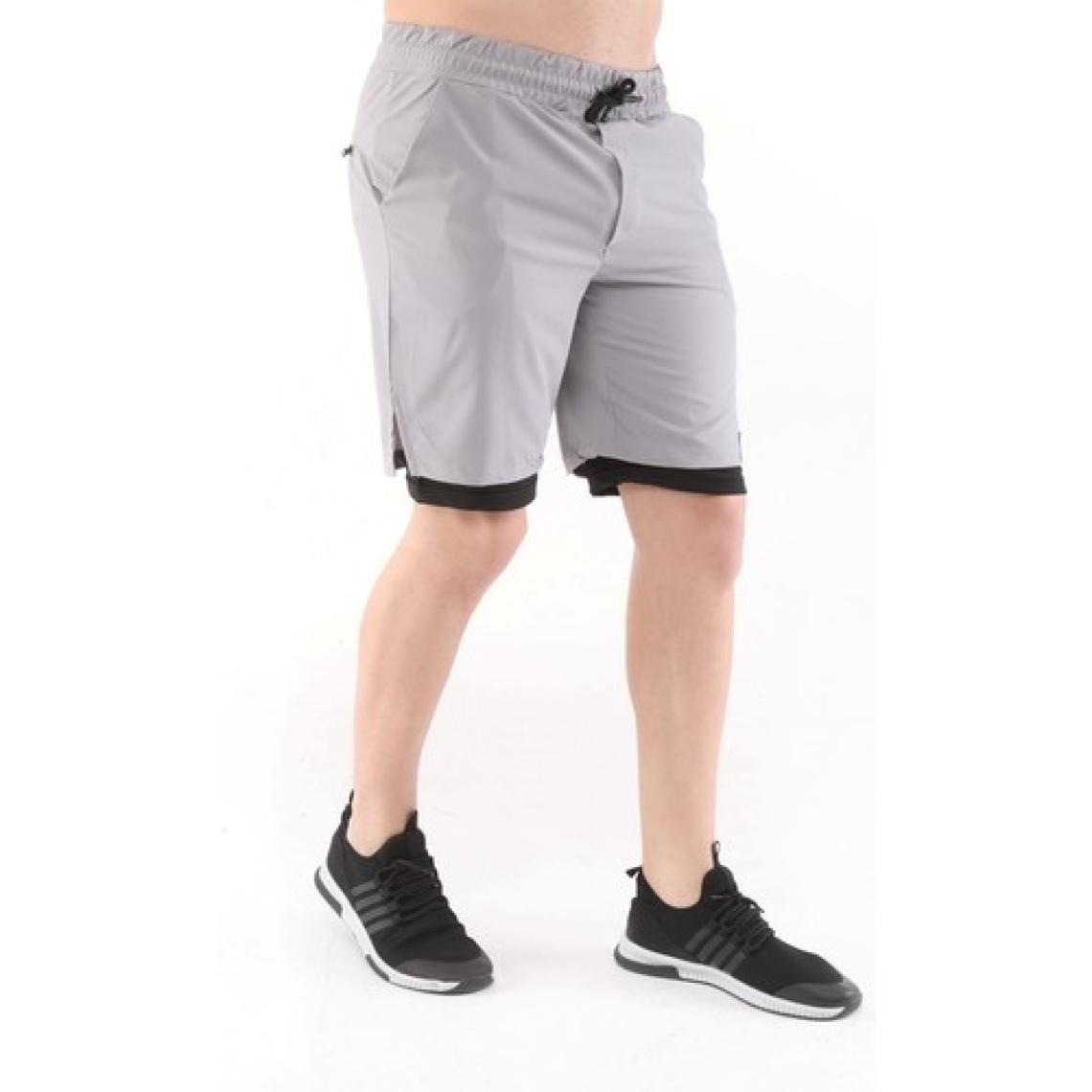 Ghassy Co. Ghassy Co Erkek Running Hızlı Kuruma Micropolyester Arka Fermuar Cepli ve Havlu Halkalı Antrenman Futbol Fitness Kısa Taytlı Şort
