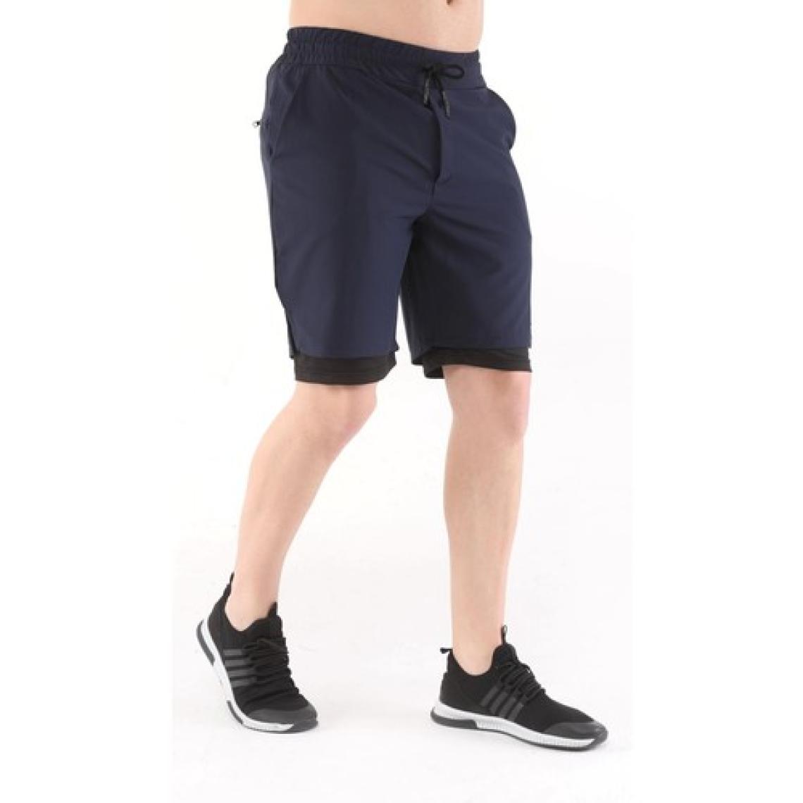 Ghassy Co. Ghassy Co Erkek Running Hızlı Kuruma Micropolyester Arka Fermuar Cepli ve Havlu Halkalı Antrenman Futbol Fitness Kısa Taytlı Şort