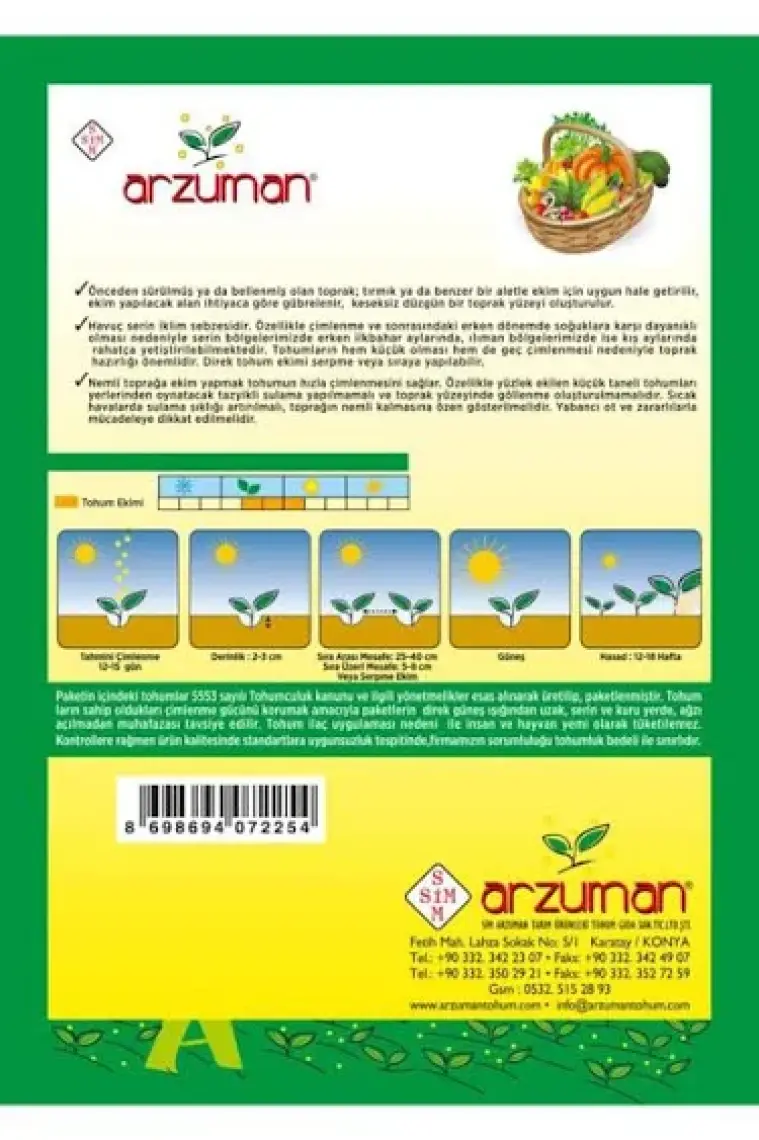 Arzuman Nantes Havuç 10 gr