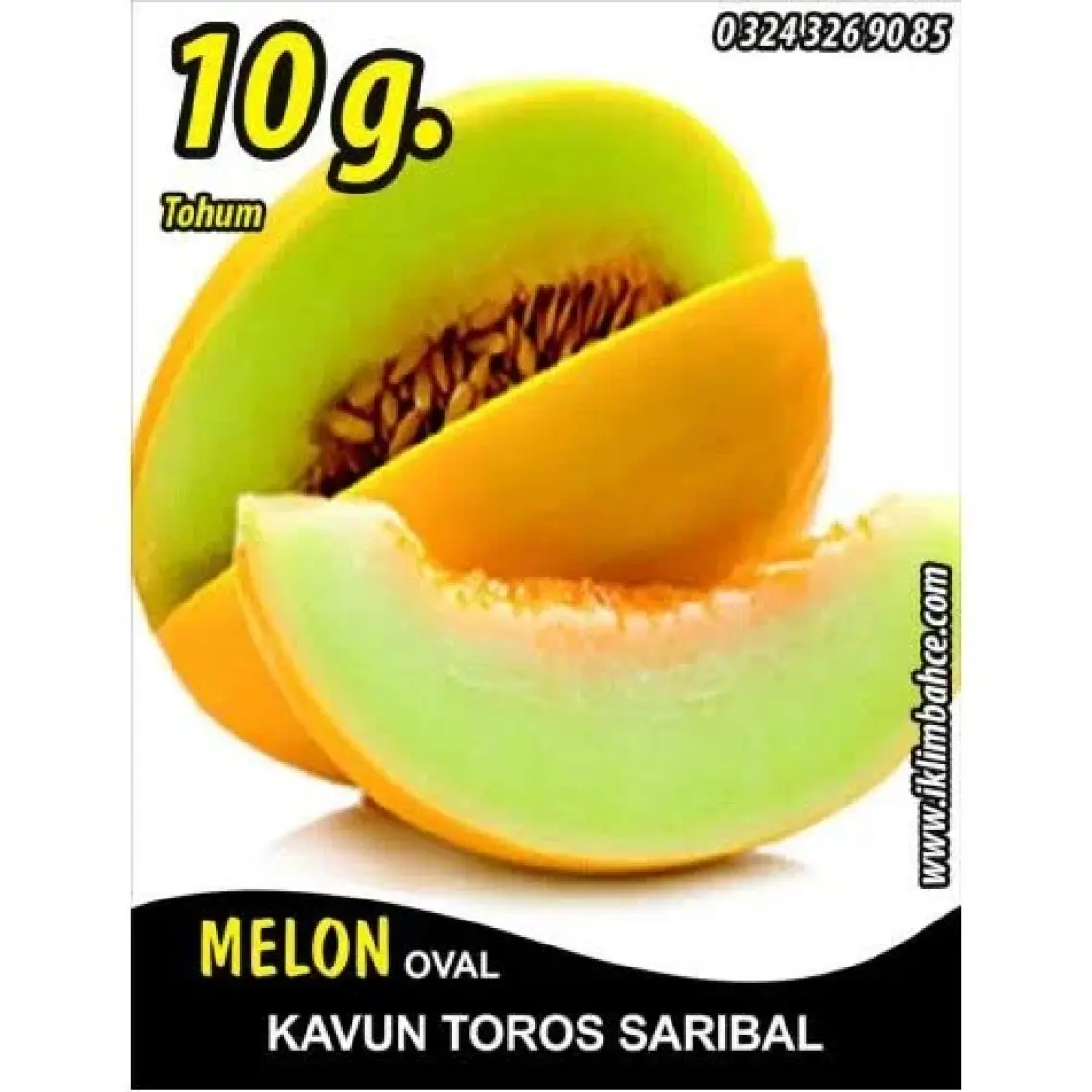 İbk İklim Bahçe Kavun Tohumu Toros Sarıbal - 10 G (~  140 Tohum)