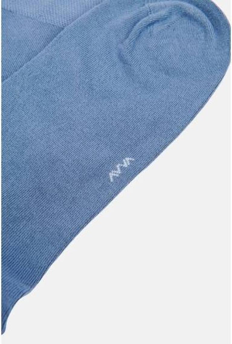 AVVA Erkek Mavi Düz Bambu Soket Çorap B008505