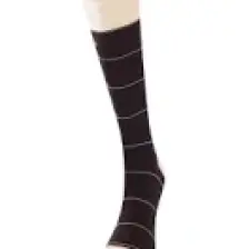 The Don Çizgili Desenli Bambu Erkek Çorap Kahve Krem