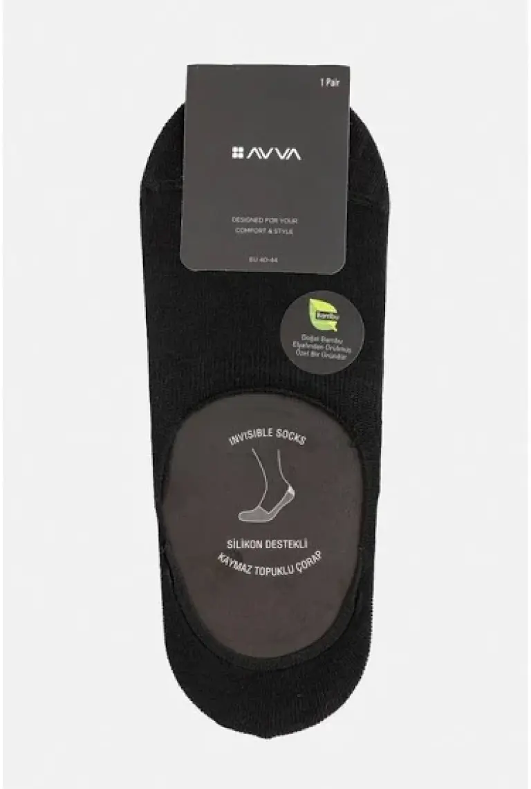 AVVA Erkek Siyah Babet Çorap B008557