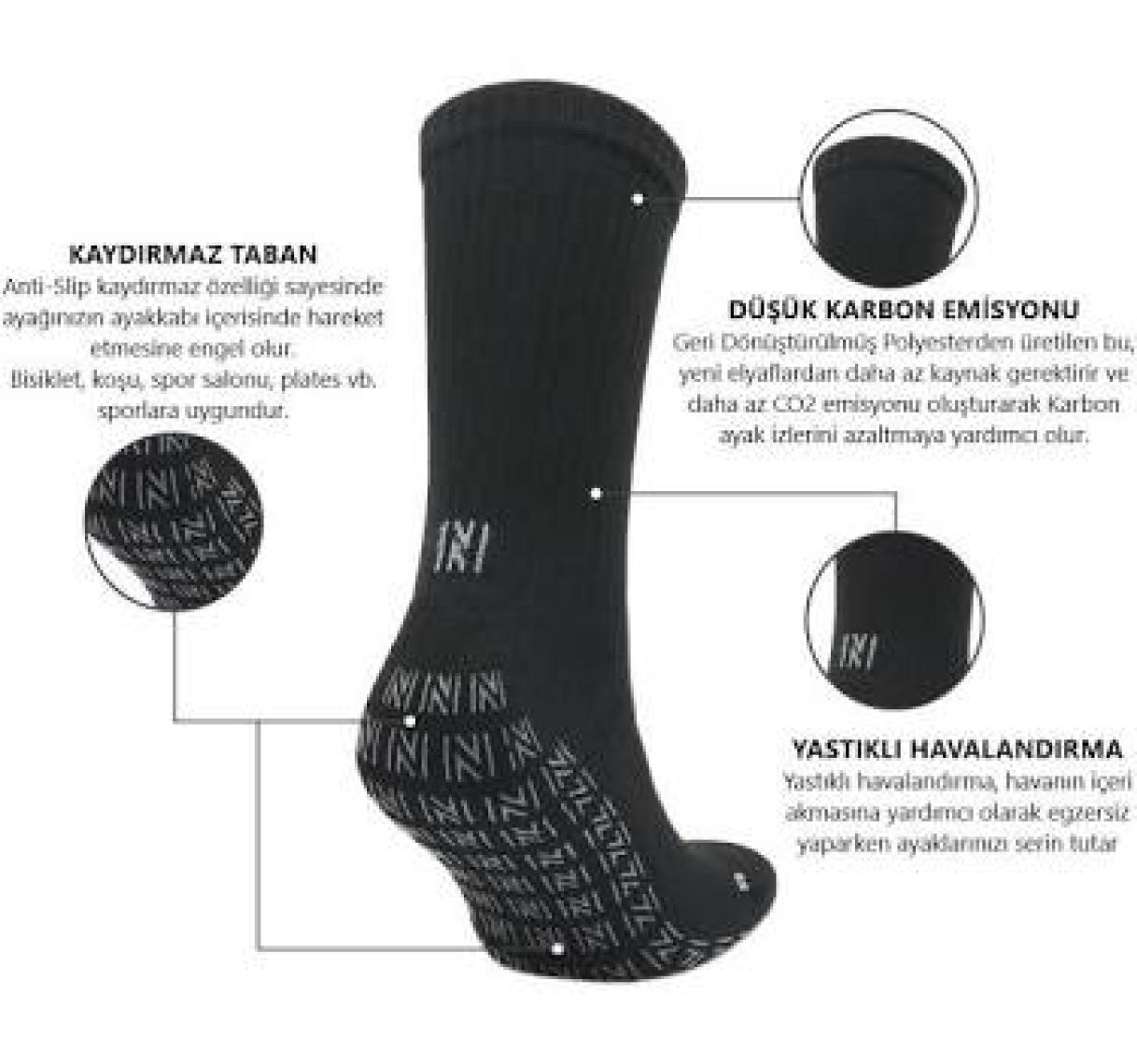 Norfolk Lizard Multi-Sport Kaydırmaz Tabanlı Spor Çorabı