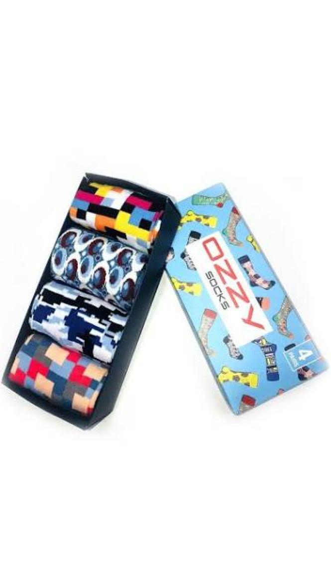 Ozzy Socks 4'lü Geometrik Desenler Erkek Çorap Seti
