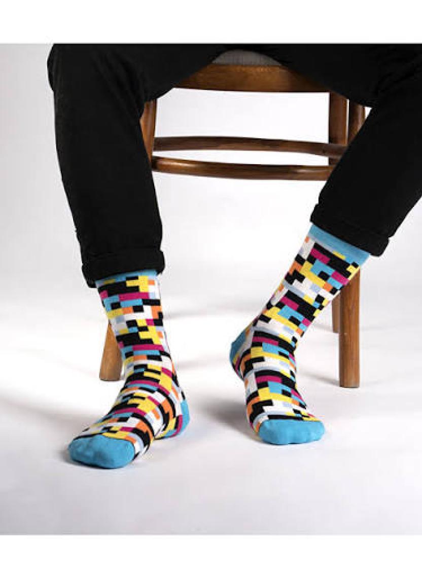 Ozzy Socks 4'lü Geometrik Desenler Erkek Çorap Seti