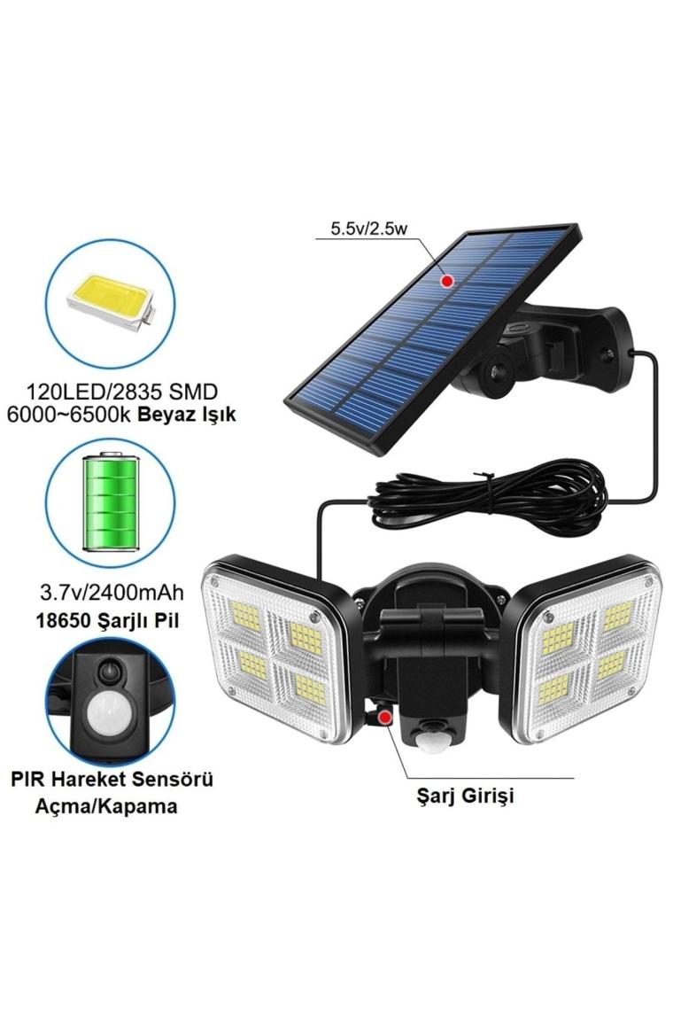 Güneş Enerjili Aydınlatma Solar Lamba 20w 120 Led