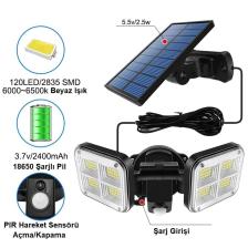 Güneş Enerjili Aydınlatma Solar Lamba 20w 120 Led