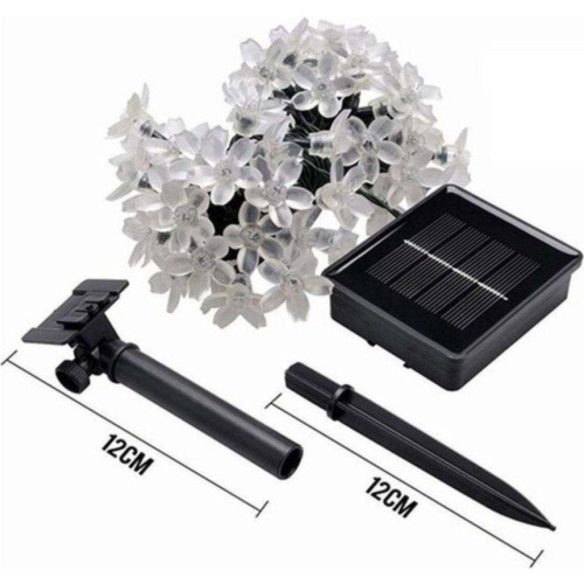 Çiçek Desenli Rgb Solar Aydınlatma, 30 Led, Bahçe Renkli Işık, 5 Metre