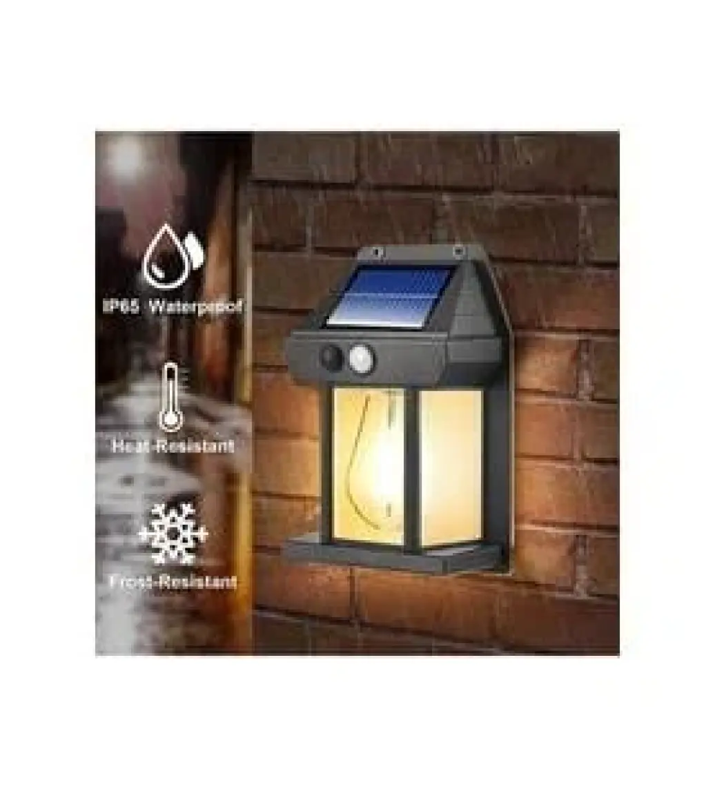 Hediye Filesi Güneş Enerjili Bahçe LED Ampul Hareket Sensörlü Bahçe LED  Su Geçirmez 3 Mod'lu Solar LED