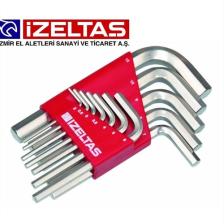 İzeltaş 3112 Allen Anahtar Takımı Altı Köşe 12'Li