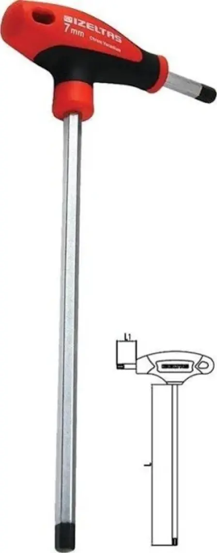 İzeltaş T Tipi Allen Anahtar 2,5 Mm