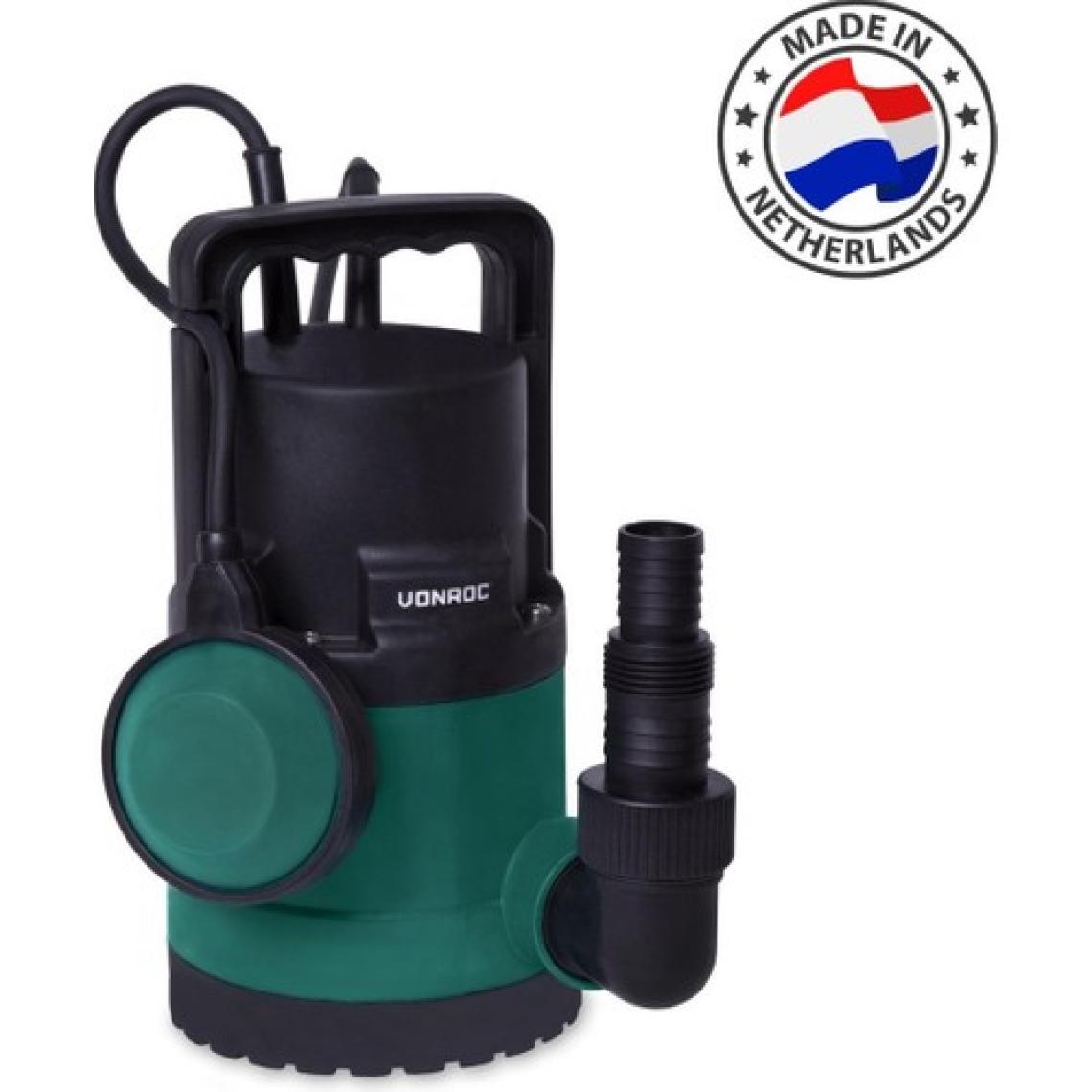 Vonroc Dalgıç Pompa/su Pompası 300W – 6500L/H – Temiz ve Hafif Kirli Su Için – Şamandıralı