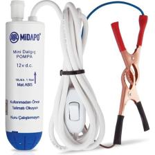 Midapo 12 Volt 1/4" Mini Dalgıç Pompa(Mazot,Su Yada Süt Pompası)