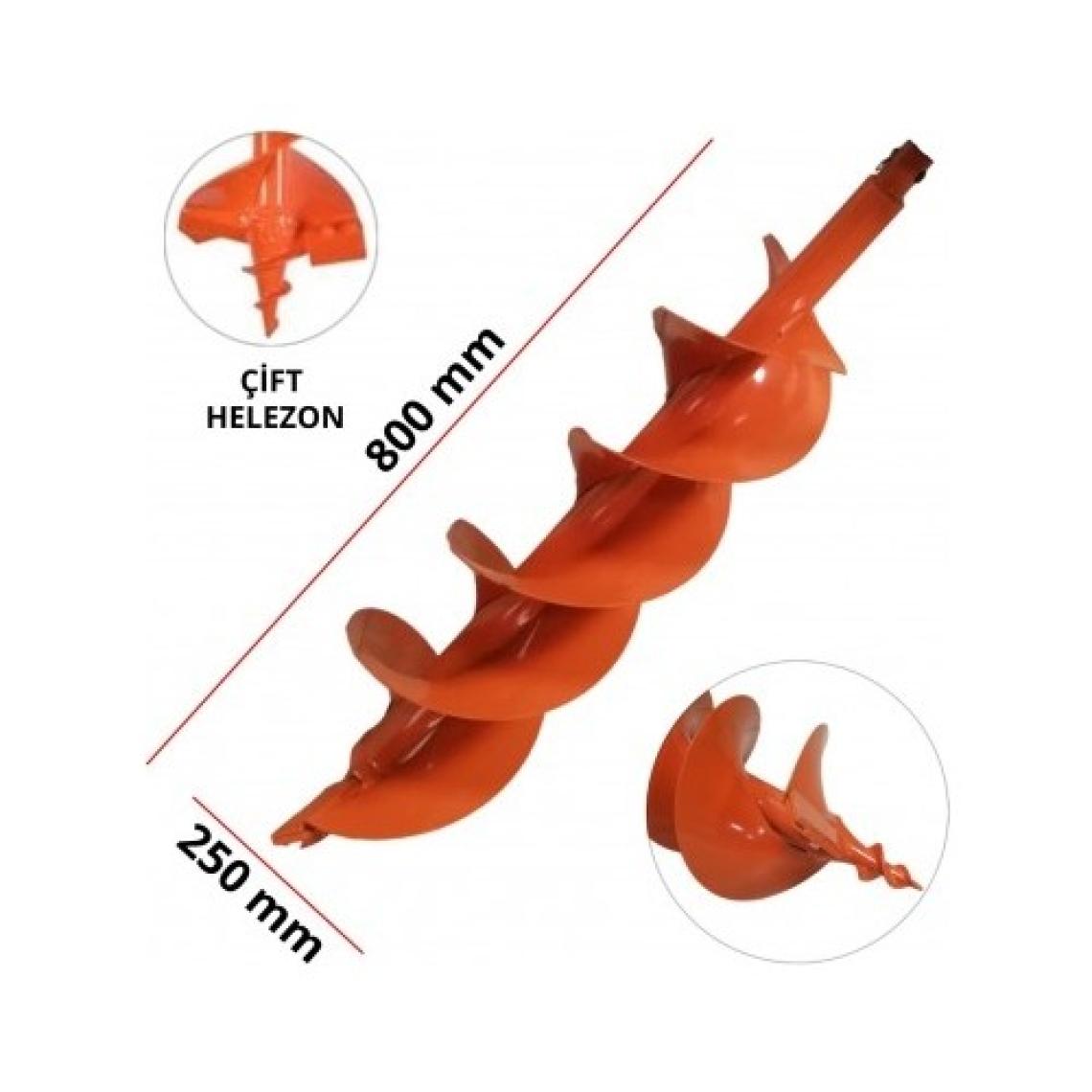 Garden Pro Çift Helezonlu Toprak Burgu Ucu 250 mm