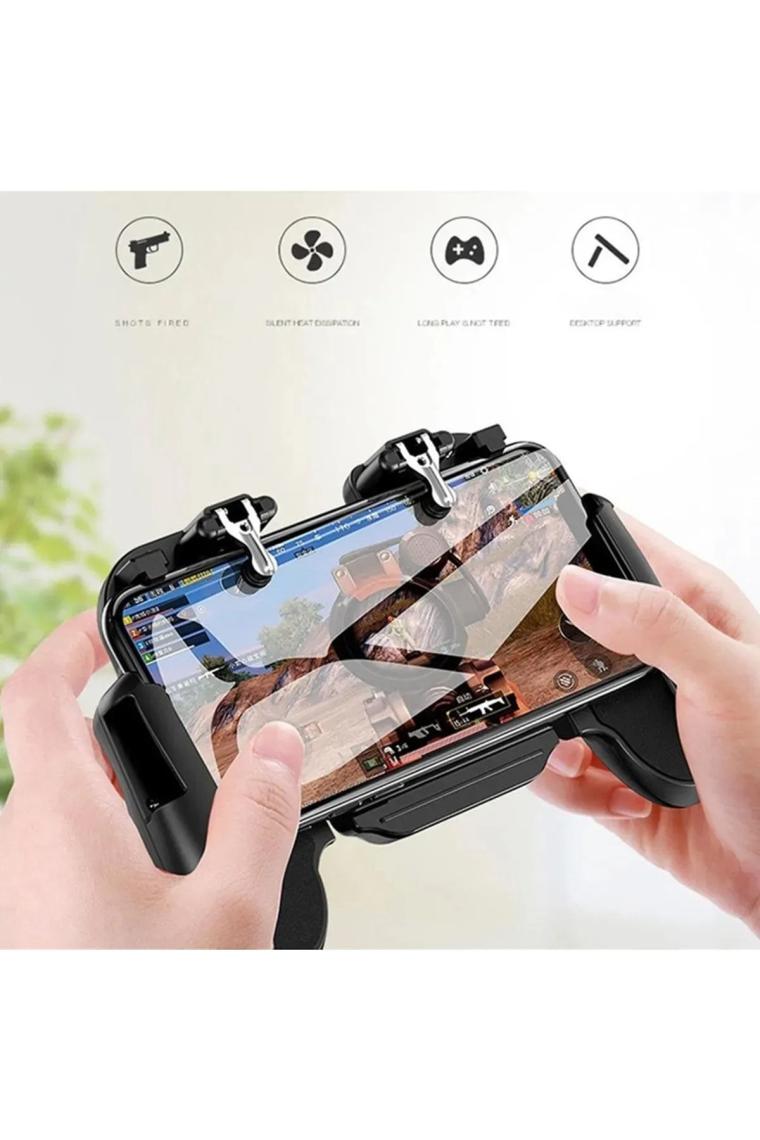 Cep Telefonu Oyun Konsolu Soğutma Fanlı Standlı Pubg Ateş Tetik Gamepad Joystick