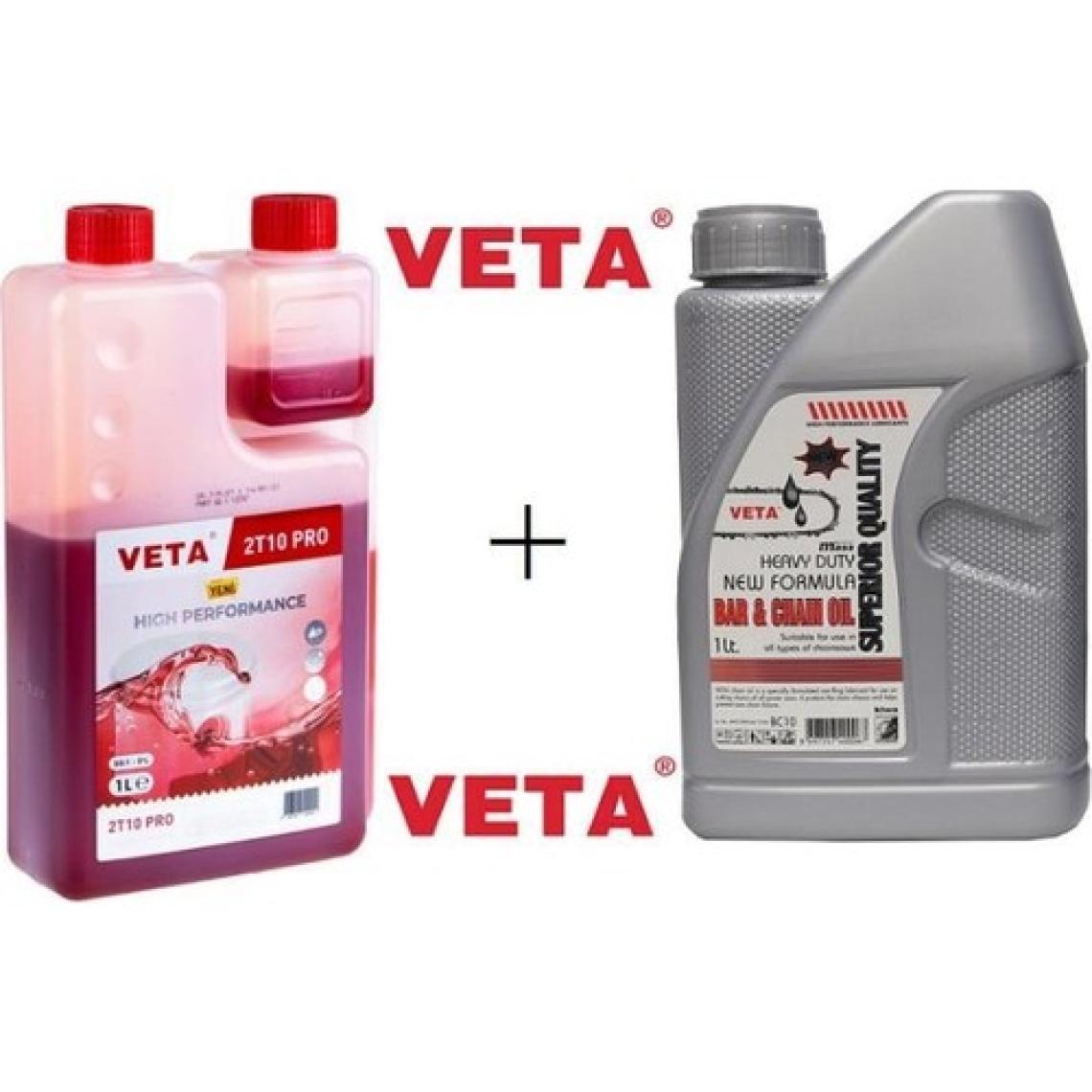 Veta 2 Zamanlı Motor Yağı Ölçekli 1lt ve Kılavuz Zincir Yağı 1lt